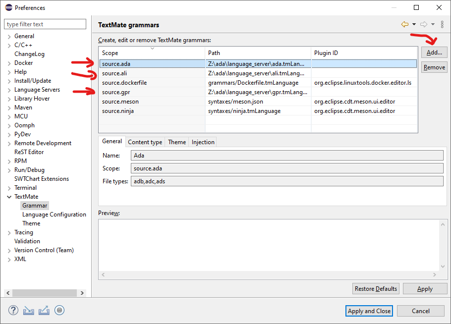 TextMate configuration