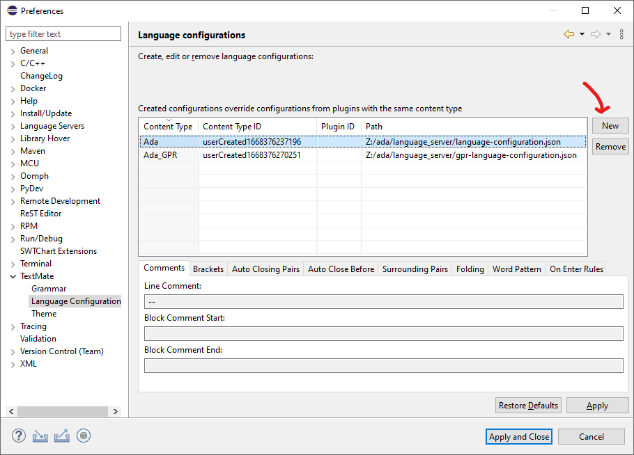 TextMate configuration