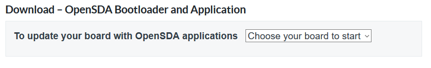 OpenSDA select board
