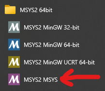 MSYS2 MSYS